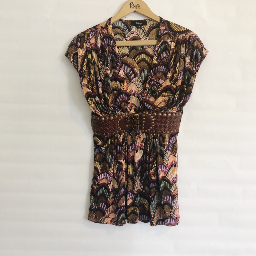 Sky Short Sleeve Blouse Size M